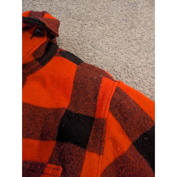 Vintage 1950's Woolrich Mackinaw Red Buffalo Plaid Wool Jacket Men's 42 - Picture 4 of 8